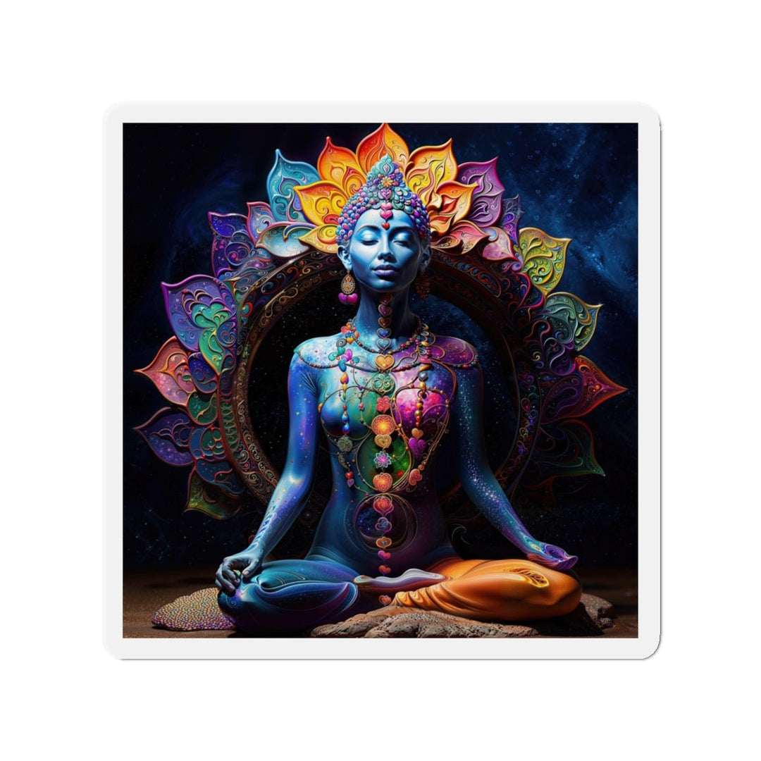 Cosmic Meditation Blossom - Die-cut Magnet - Home Decor - g(0D·IO) - 4" x 4" - Die-Cut - 1 pc
