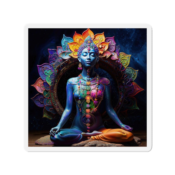 Cosmic Meditation Blossom - Die-cut Magnet - Home Decor - g(0D·IO) - 4" x 4" - Die-Cut - 1 pc