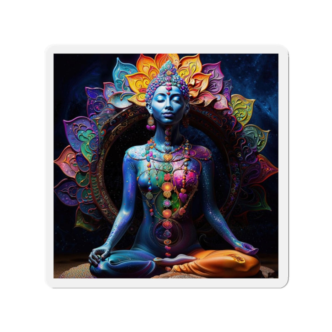 Cosmic Meditation Blossom - Die-cut Magnet - Home Decor - g(0D·IO) - 2" x 2" - Die-Cut - 1 pc