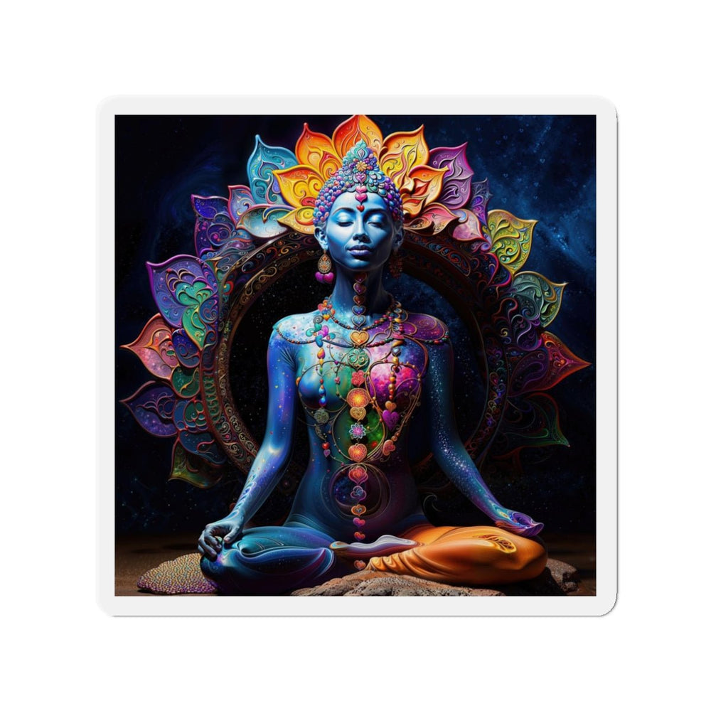 Cosmic Meditation Blossom - Die-cut Magnet - Home Decor - g(0D·IO) - 3" x 3" - Die-Cut - 1 pc