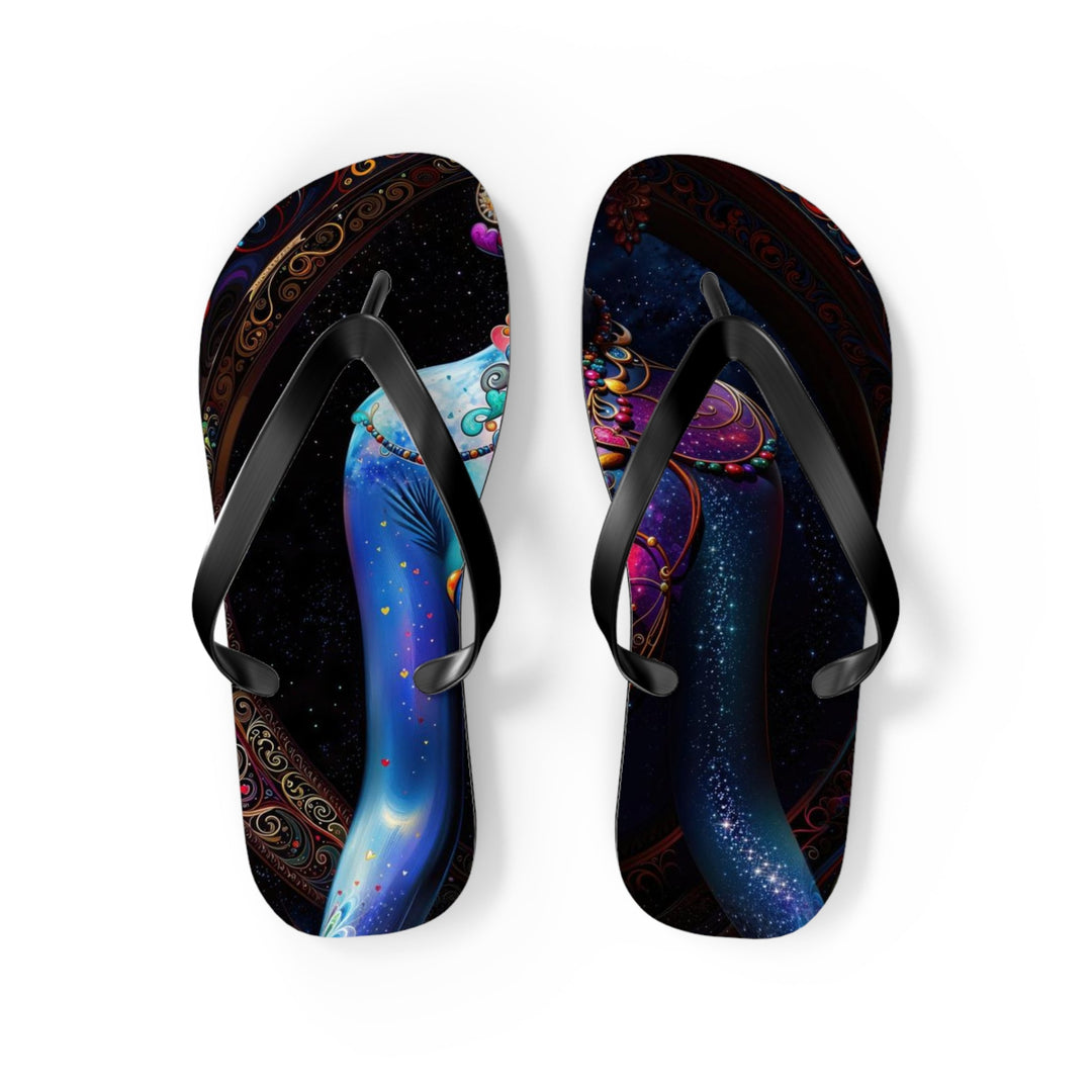 Cosmic Meditation Blossom - Flip Flops - Shoes - g(0D·IO) - M - Black sole -