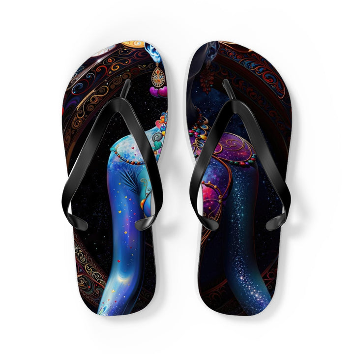 Cosmic Meditation Blossom - Flip Flops - Shoes - g(0D·IO) - L - Black sole -