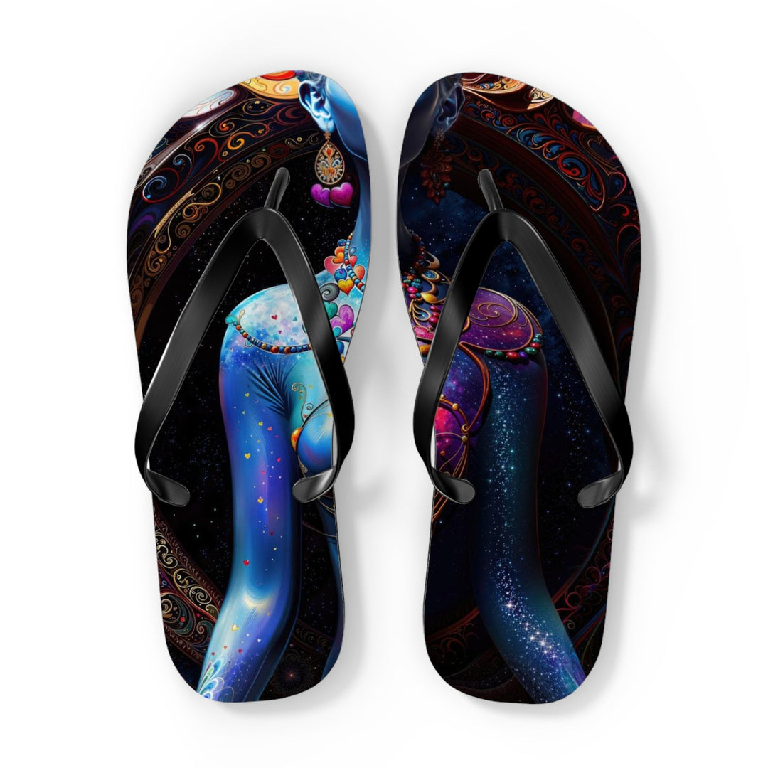 Cosmic Meditation Blossom - Flip Flops - Shoes - g(0D·IO) - XL - Black sole -