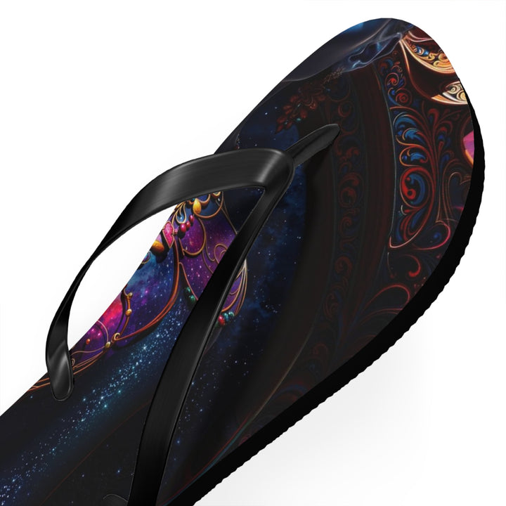 Cosmic Meditation Blossom - Flip Flops - Shoes - g(0D·IO) - XL - Black sole -