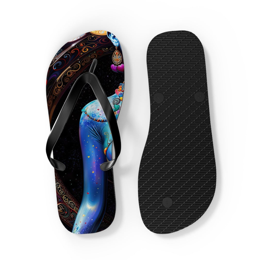 Cosmic Meditation Blossom - Flip Flops - Shoes - g(0D·IO) - XL - Black sole -