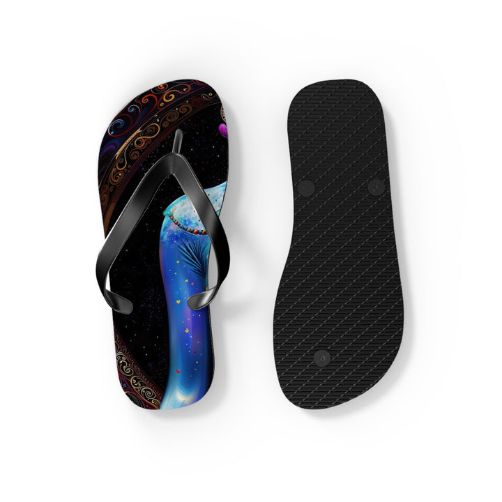 Cosmic Meditation Blossom - Flip Flops - Shoes - g(0D·IO) - XL - Black sole -