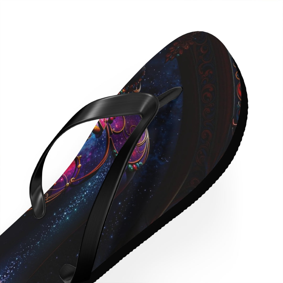 Cosmic Meditation Blossom - Flip Flops - Shoes - g(0D·IO) - XL - Black sole -