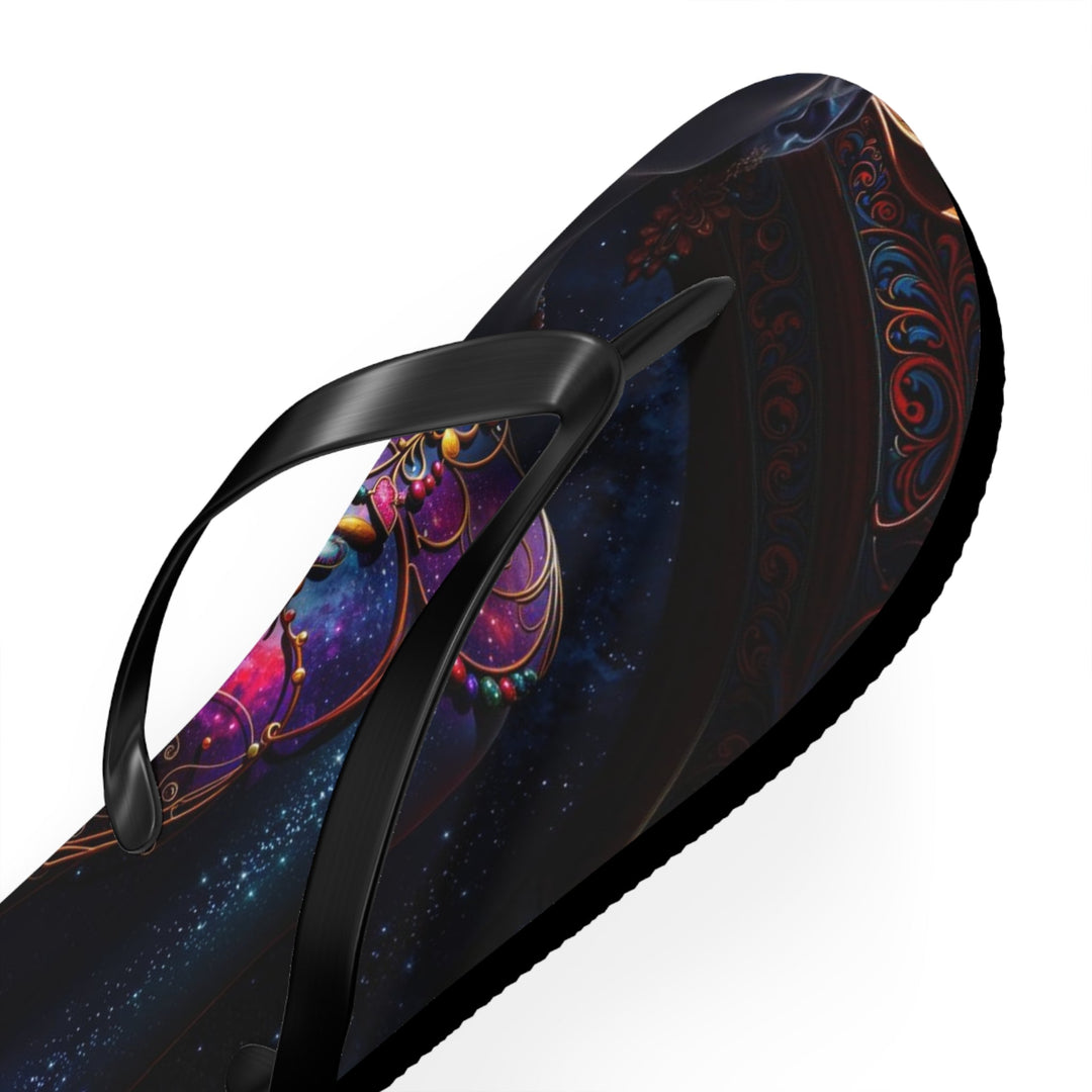 Cosmic Meditation Blossom - Flip Flops - Shoes - g(0D·IO) - XL - Black sole -