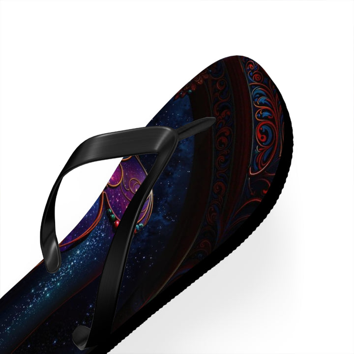 Cosmic Meditation Blossom - Flip Flops - Shoes - g(0D·IO) - XL - Black sole -