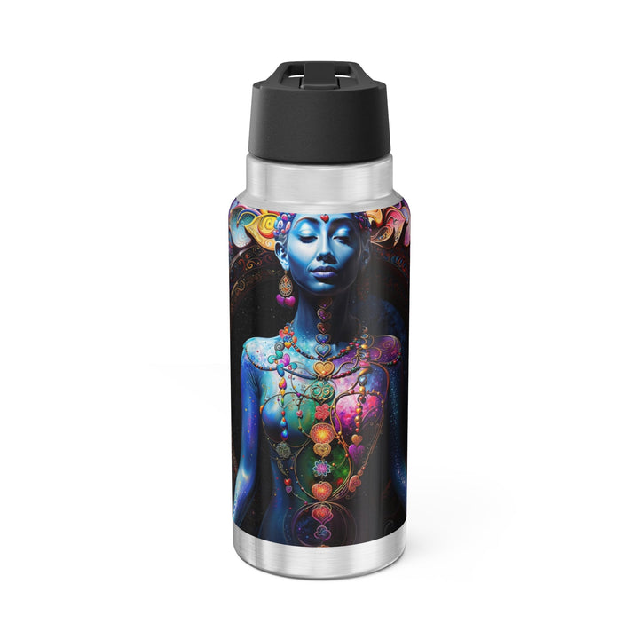 Cosmic Meditation Blossom - Gator Tumbler 32oz - Mug - g(0D·IO) - Silver - 32oz -