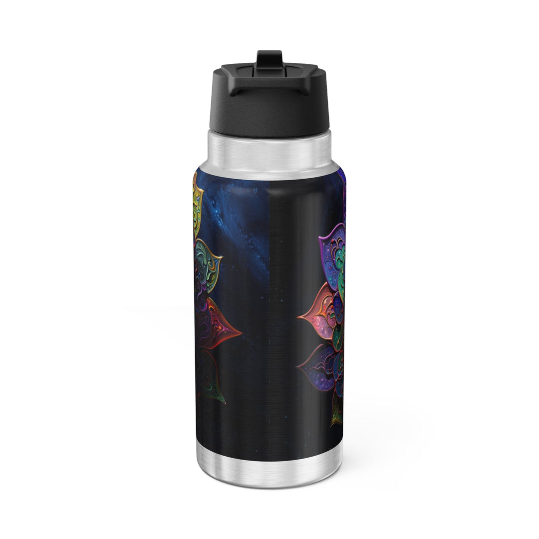 Cosmic Meditation Blossom - Gator Tumbler 32oz - Mug - g(0D·IO) - Silver - 32oz -