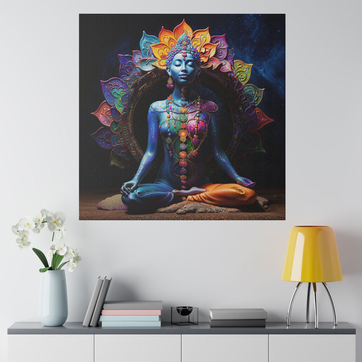 Cosmic Meditation Blossom - Matte Canvas - Canvas - g(0D·IO) - 32" x 32" (Square) - 0.75'' -