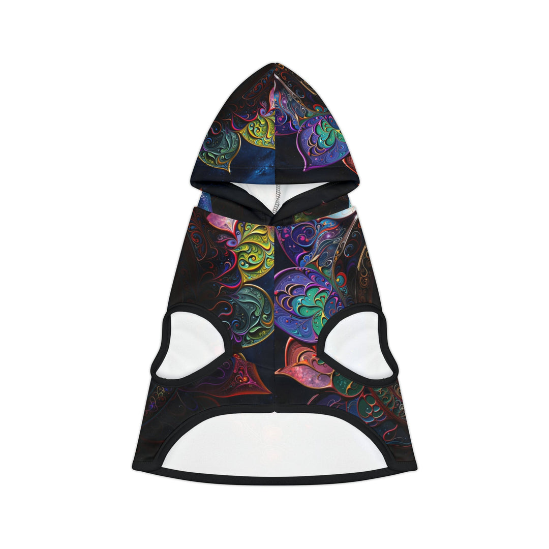 Cosmic Meditation Blossom - Pet Hoodie - Pets - g(0D·IO) - XXS - Black Rib -