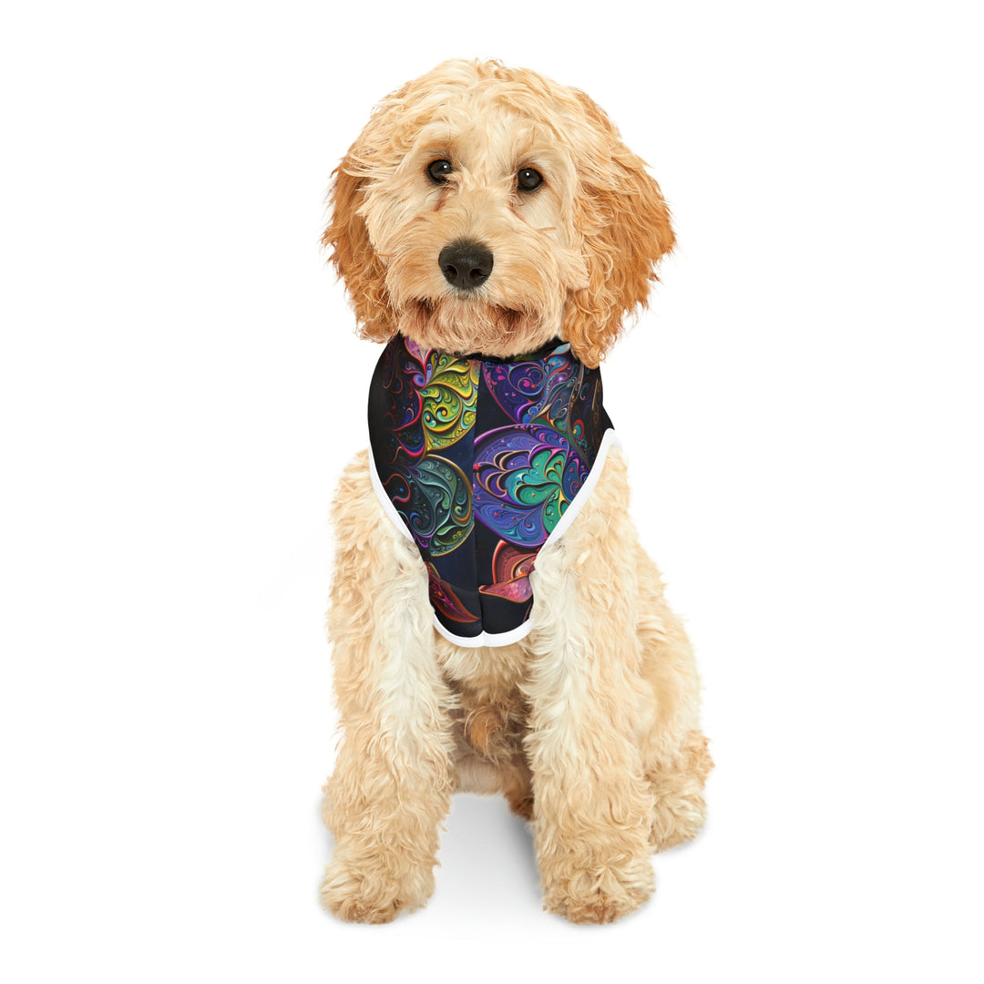 Cosmic Meditation Blossom - Pet Hoodie - Pets - g(0D·IO) - XXS - Black Rib -