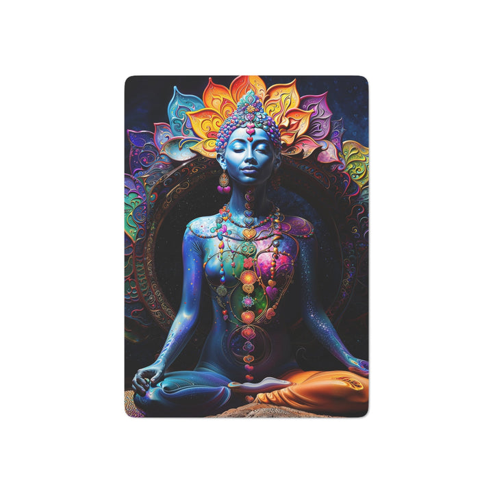 Cosmic Meditation Blossom - Poker Cards - Paper products - g(0D·IO) - 2.47" x 3.47" - White - Semi Glossy