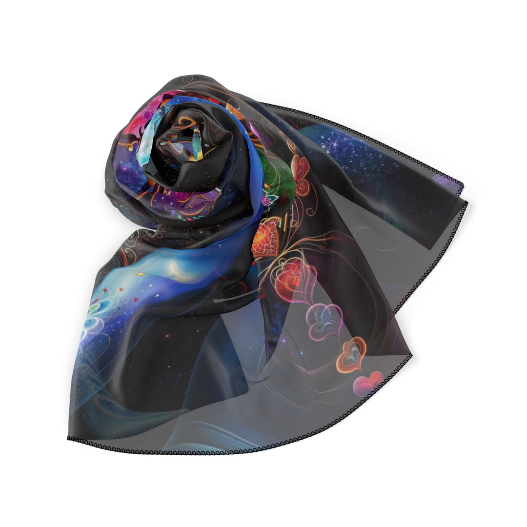 Cosmic Meditation Blossom - Poly Scarf - Accessories - g(0D·IO) - Poly chiffon - 50" × 50" -