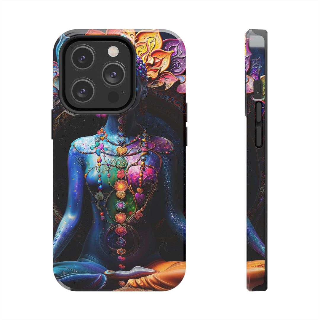 Cosmic Meditation Blossom - Tough Phone Case - Phone Case - g(0D·IO) - iPhone 14 Pro - -