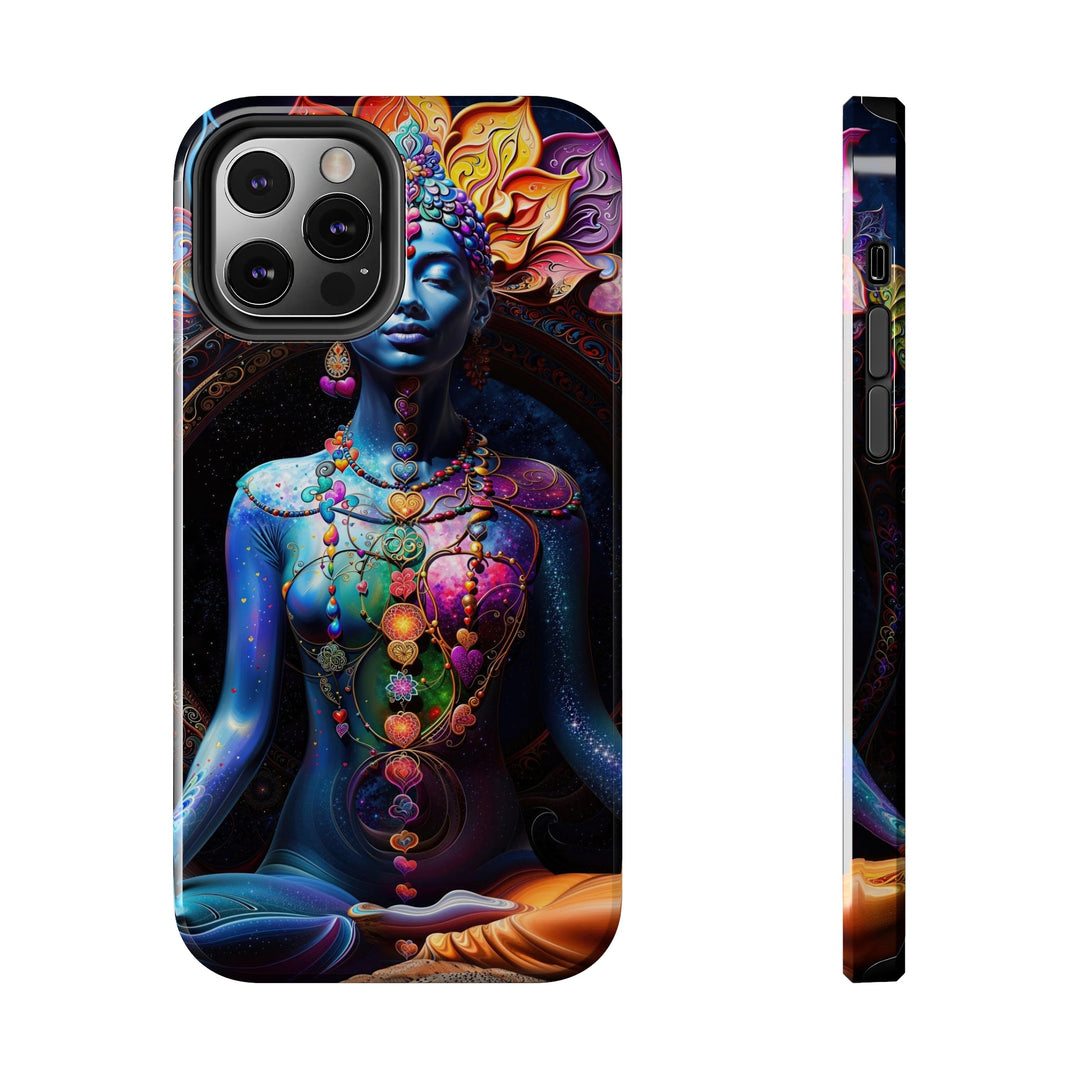 Cosmic Meditation Blossom - Tough Phone Case - Phone Case - g(0D·IO) - iPhone 12 Pro - -