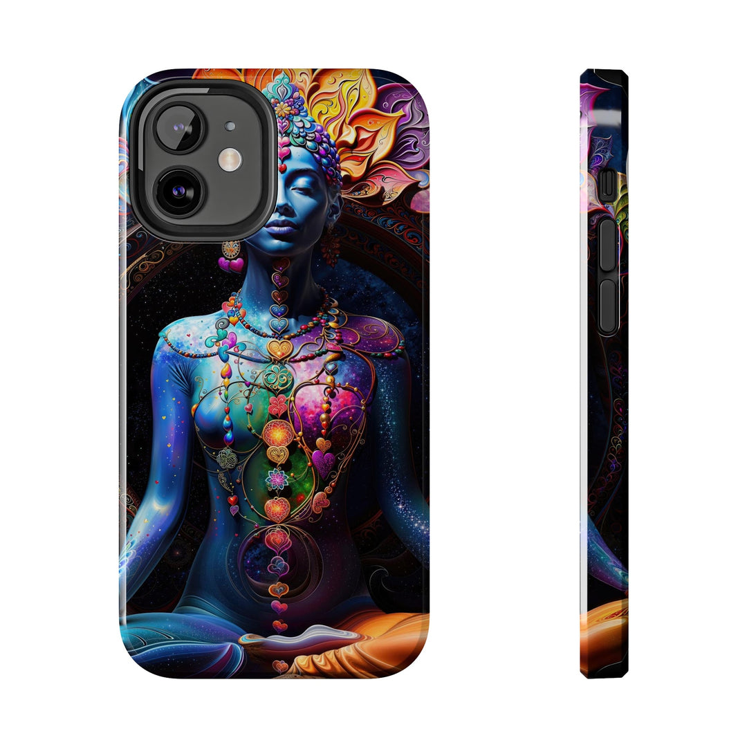 Cosmic Meditation Blossom - Tough Phone Case - Phone Case - g(0D·IO) - iPhone 12 Mini - -