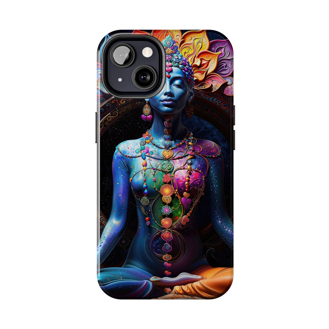 Cosmic Meditation Blossom - Tough Phone Case - Phone Case - g(0D·IO) - iPhone 13 Mini - -