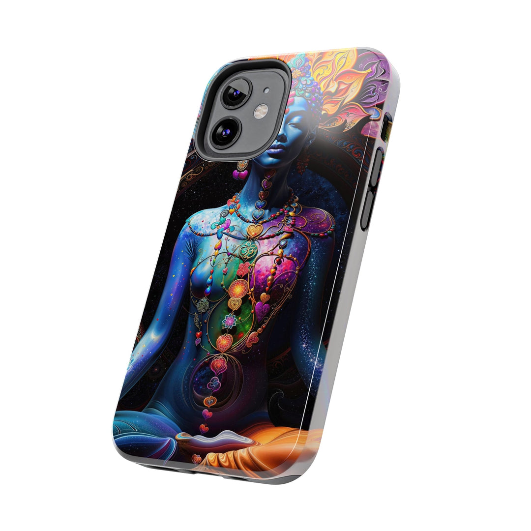 Cosmic Meditation Blossom - Tough Phone Case - Phone Case - g(0D·IO) - iPhone 13 Mini - -