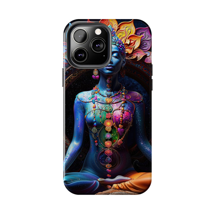 Cosmic Meditation Blossom - Tough Phone Case - Phone Case - g(0D·IO) - iPhone 13 Mini - -