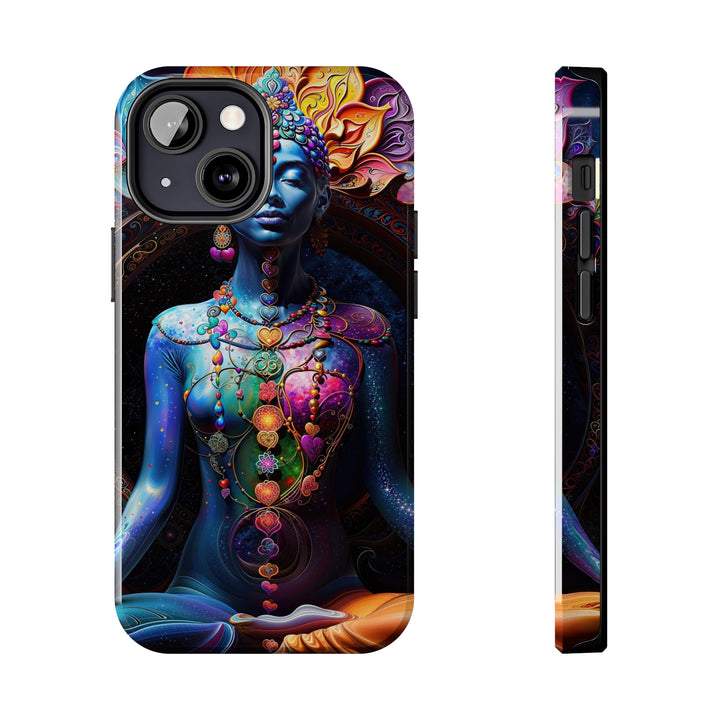 Cosmic Meditation Blossom - Tough Phone Case - Phone Case - g(0D·IO) - iPhone 13 Mini - -