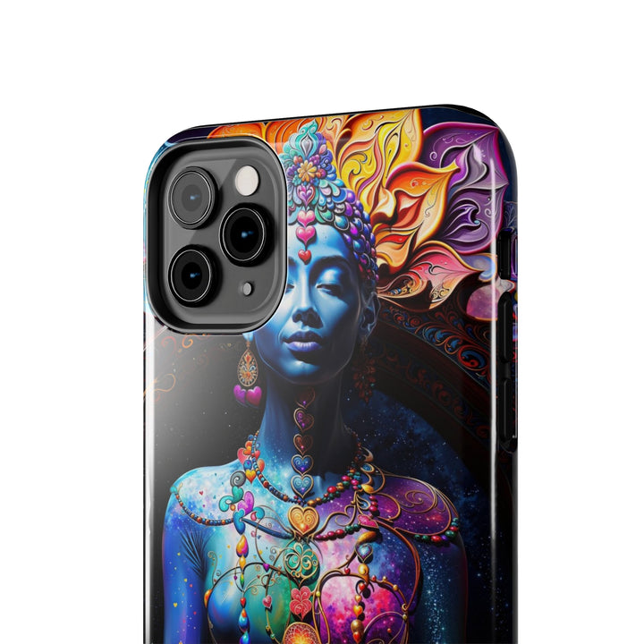 Cosmic Meditation Blossom - Tough Phone Case - Phone Case - g(0D·IO) - iPhone 13 Mini - -