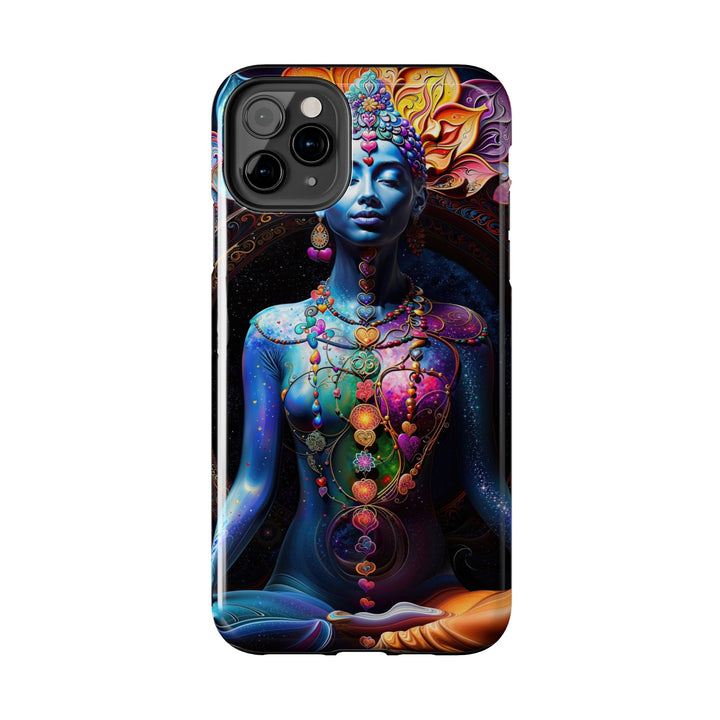 Cosmic Meditation Blossom - Tough Phone Case - Phone Case - g(0D·IO) - iPhone 13 Mini - -