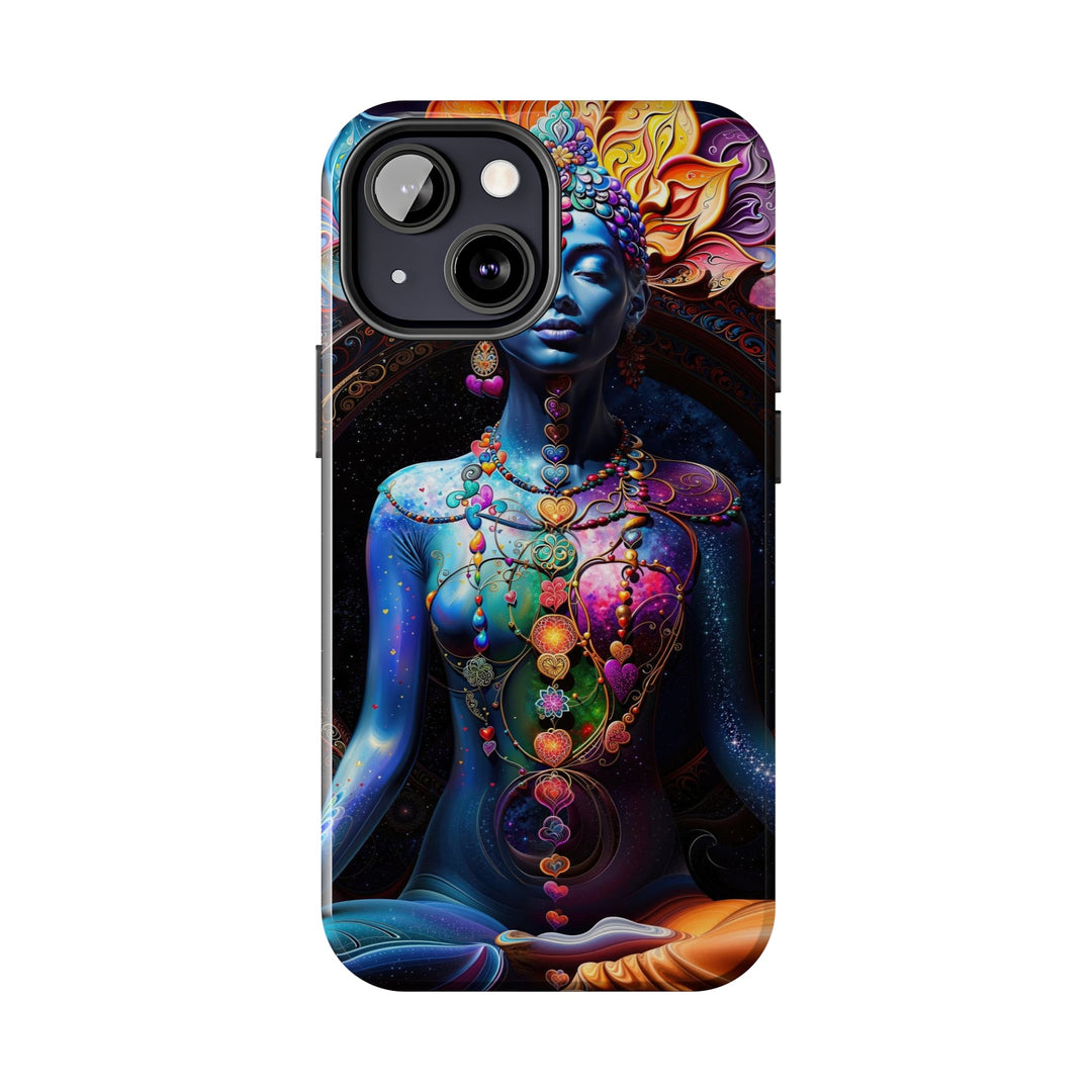 Cosmic Meditation Blossom - Tough Phone Case - Phone Case - g(0D·IO) - iPhone 13 Mini - -