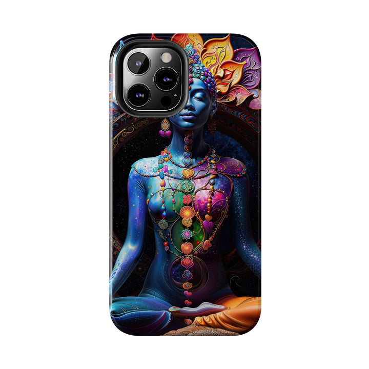 Cosmic Meditation Blossom - Tough Phone Case - Phone Case - g(0D·IO) - iPhone 13 Mini - -