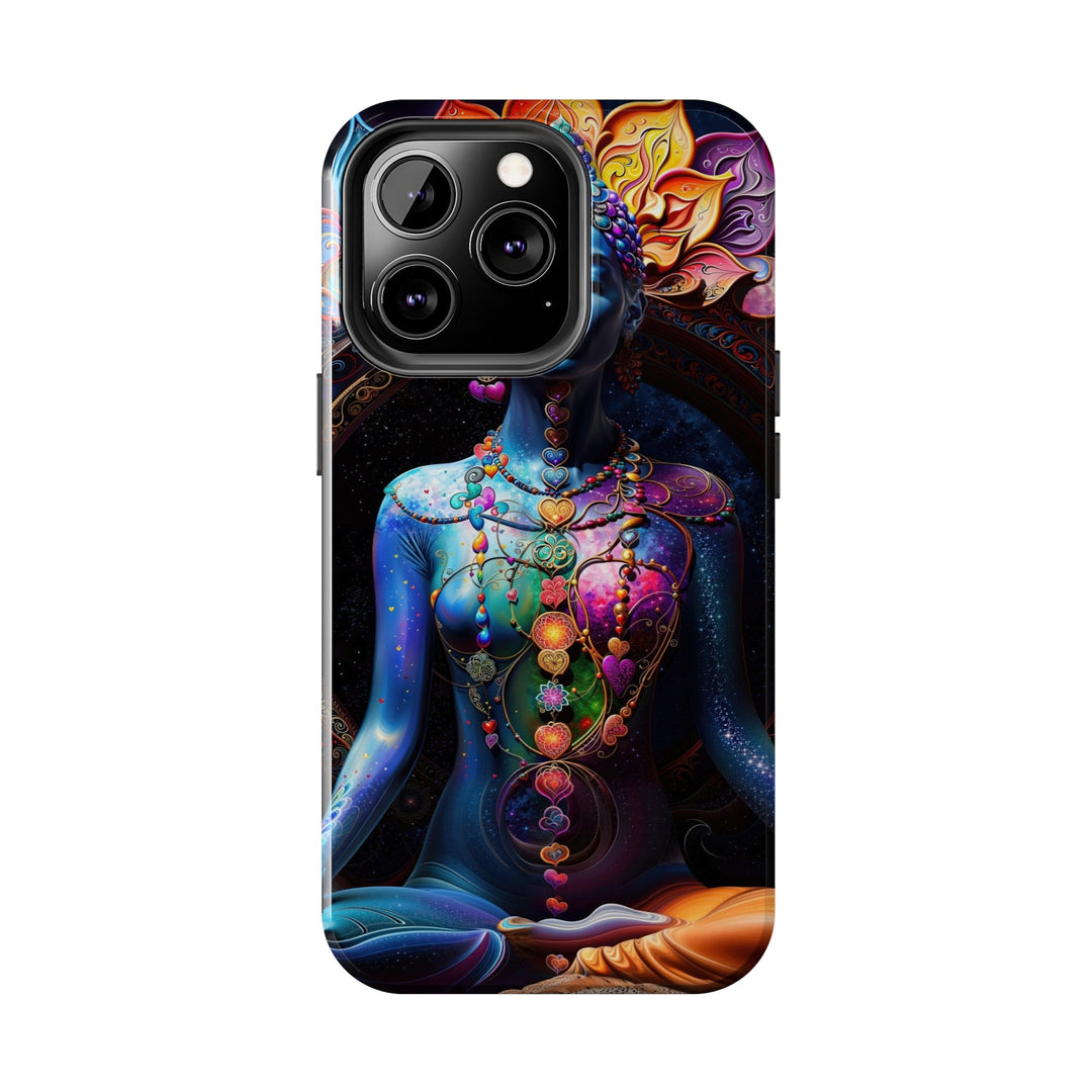 Cosmic Meditation Blossom - Tough Phone Case - Phone Case - g(0D·IO) - iPhone 13 Mini - -