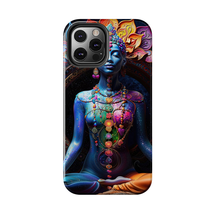 Cosmic Meditation Blossom - Tough Phone Case - Phone Case - g(0D·IO) - iPhone 13 Mini - -