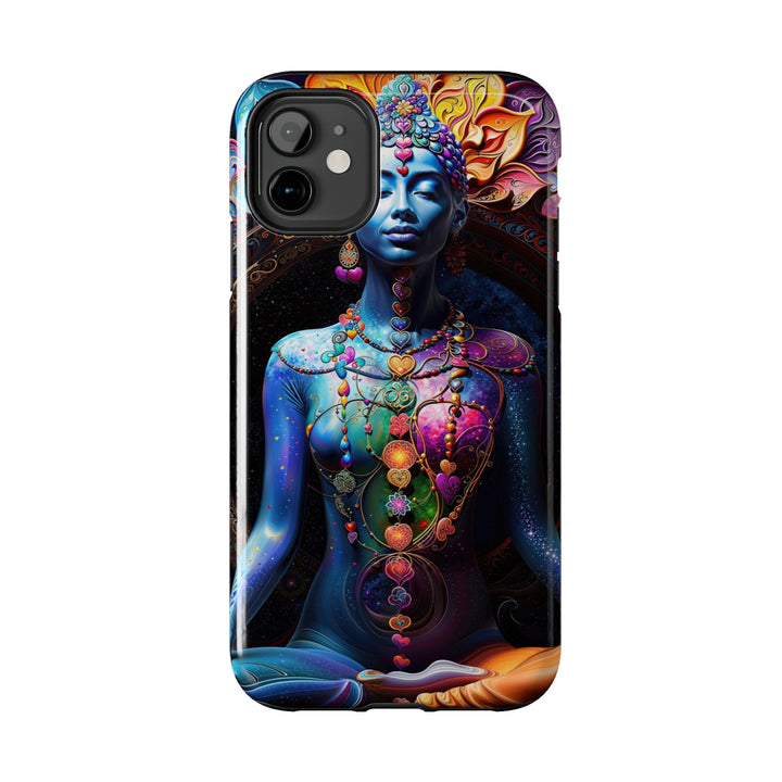 Cosmic Meditation Blossom - Tough Phone Case - Phone Case - g(0D·IO) - iPhone 13 Mini - -