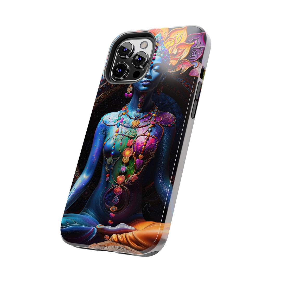 Cosmic Meditation Blossom - Tough Phone Case - Phone Case - g(0D·IO) - iPhone 13 Mini - -