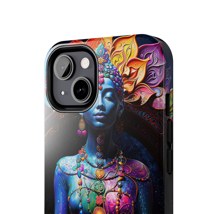 Cosmic Meditation Blossom - Tough Phone Case - Phone Case - g(0D·IO) - iPhone 13 Mini - -