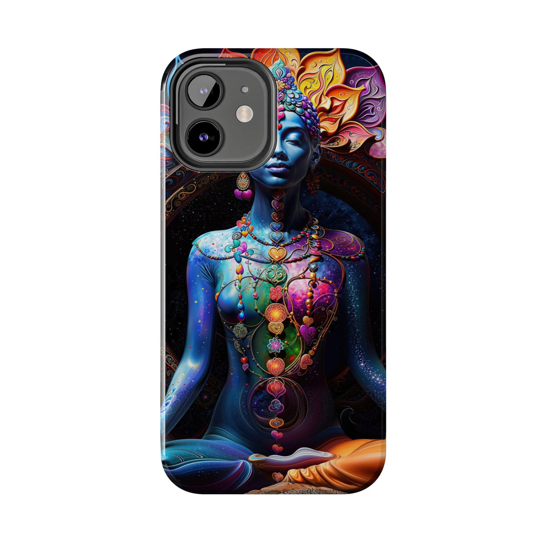 Cosmic Meditation Blossom - Tough Phone Case - Phone Case - g(0D·IO) - iPhone 13 Mini - -