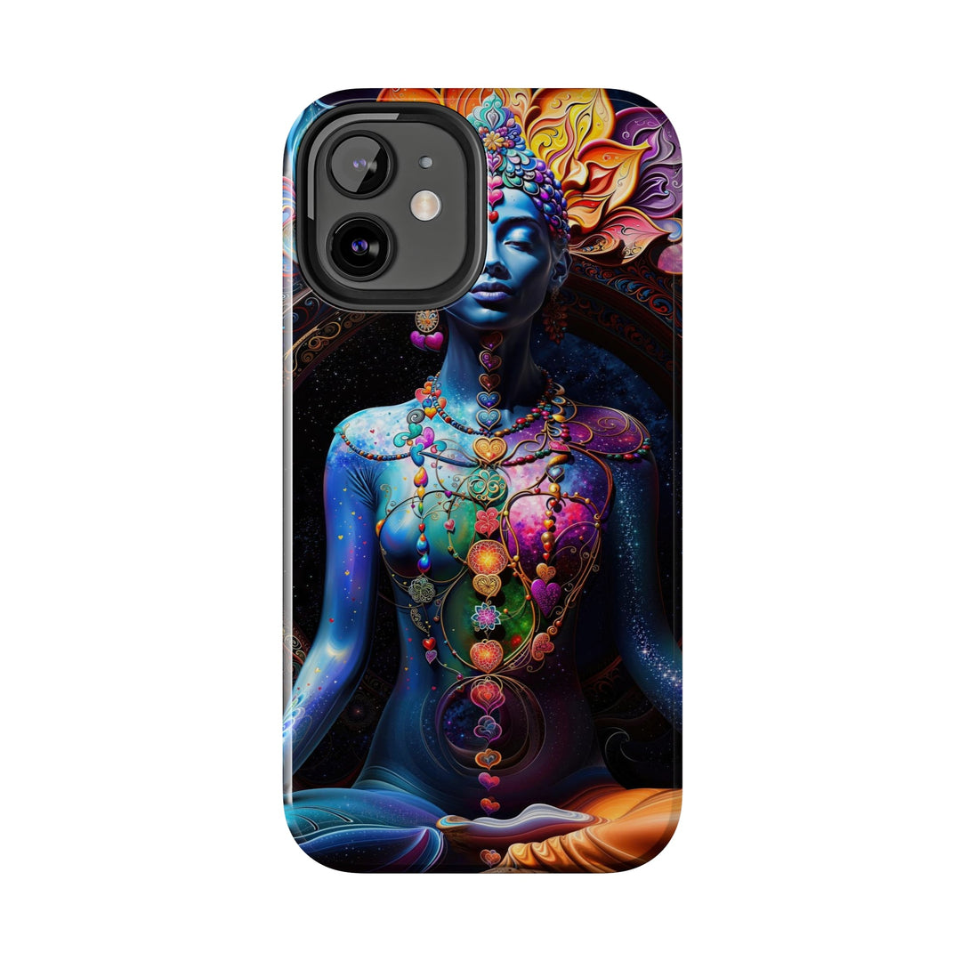 Cosmic Meditation Blossom - Tough Phone Case - Phone Case - g(0D·IO) - iPhone 13 Mini - -