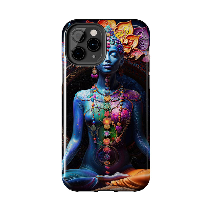 Cosmic Meditation Blossom - Tough Phone Case - Phone Case - g(0D·IO) - iPhone 13 Mini - -