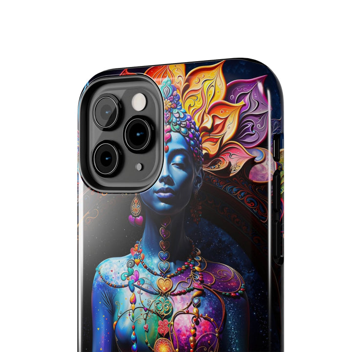 Cosmic Meditation Blossom - Tough Phone Case - Phone Case - g(0D·IO) - iPhone 13 Mini - -