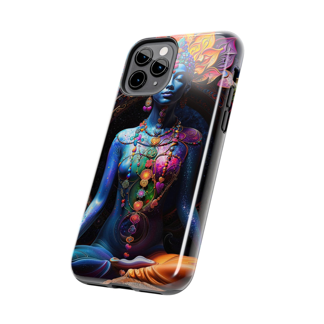 Cosmic Meditation Blossom - Tough Phone Case - Phone Case - g(0D·IO) - iPhone 13 Mini - -