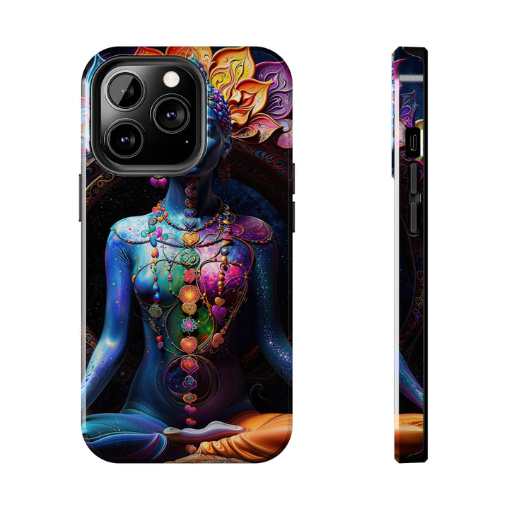 Cosmic Meditation Blossom - Tough Phone Case - Phone Case - g(0D·IO) - iPhone 13 Pro - -