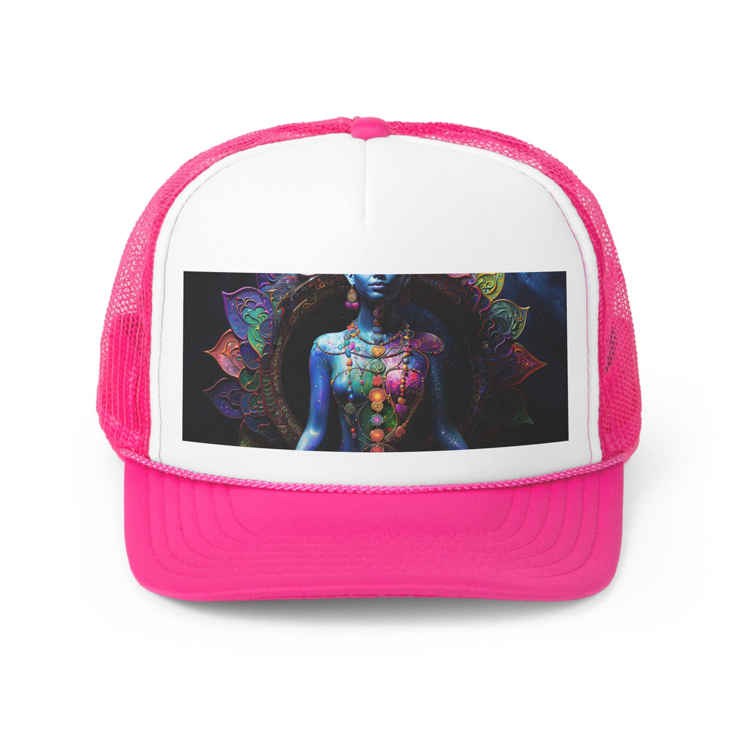 Cosmic Meditation Blossom - Trucker Hat - Hats - g(0D·IO) - Pink - One size -