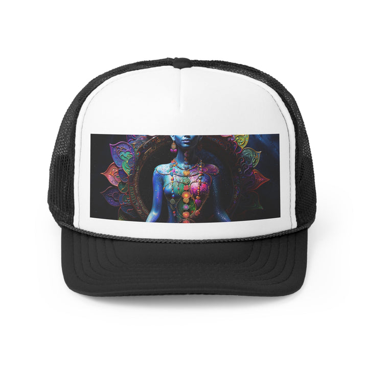 Cosmic Meditation Blossom - Trucker Hat - Hats - g(0D·IO) - Black - One size -