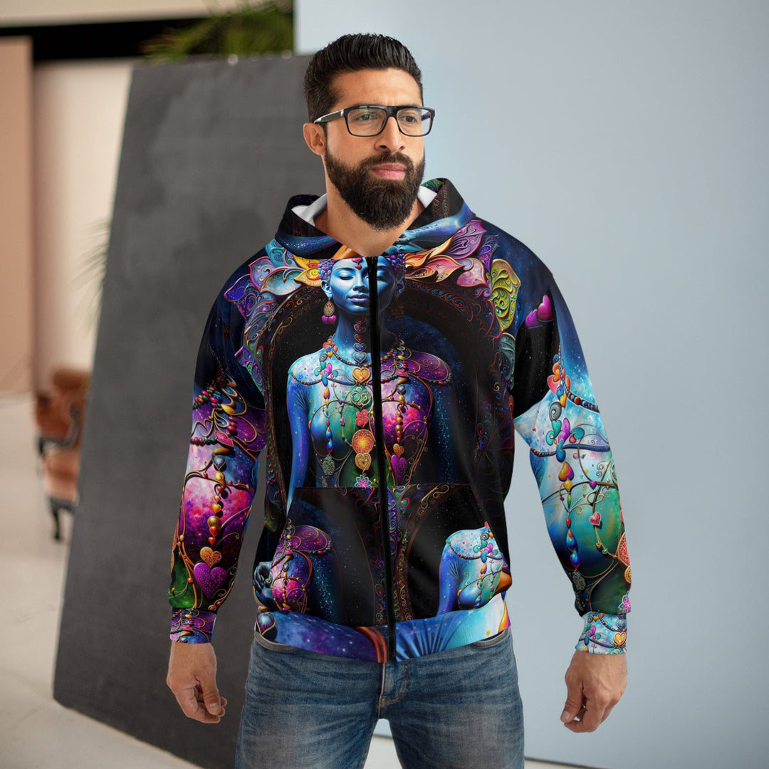 Cosmic Meditation Blossom - Unisex Zip Hoodie - All Over Prints - g(0D·IO) - XS - -