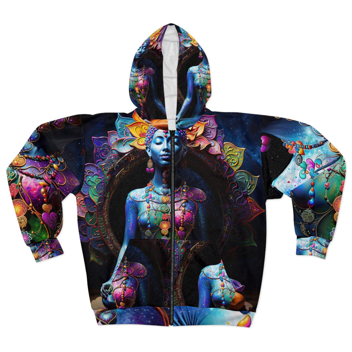 Cosmic Meditation Blossom - Unisex Zip Hoodie - All Over Prints - g(0D·IO) - XS - -