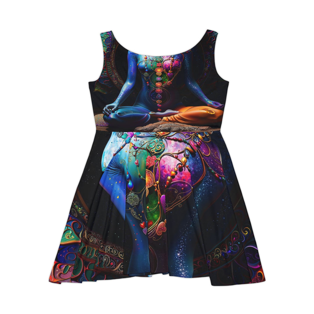 Cosmic Meditation Blossom - Women's Skater Dress - All Over Prints - g(0D·IO) - XS - -