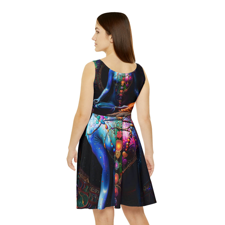 Cosmic Meditation Blossom - Women's Skater Dress - All Over Prints - g(0D·IO) - XS - -