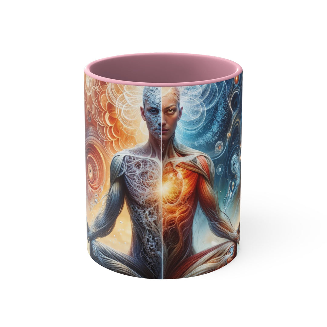 Cosmic Meditation Harmony - Accent Coffee Mug - Mug - g(0D·IO) - Pink - 11oz -