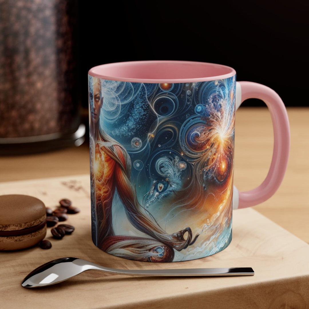 Cosmic Meditation Harmony - Accent Coffee Mug - Mug - g(0D·IO) - Pink - 11oz -